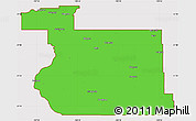 Political Simple Map of Division No. 11, cropped outside