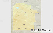 Physical 3D Map of Division No. 13, semi-desaturated