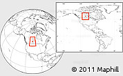 Blank Location Map of Division No. 16, highlighted parent region, within the entire country