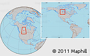 Gray Location Map of Division No. 16, within the entire country