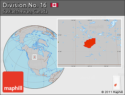 Gray Location Map of Division No. 16