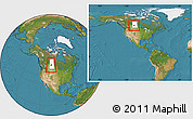 Satellite Location Map of Division No. 16, highlighted parent region, within the entire country