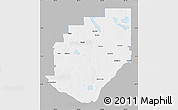 Gray Map of Division No. 16, single color outside