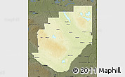 Physical Map of Division No. 16, darken