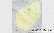 Physical Map of Division No. 16, desaturated