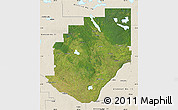 Satellite Map of Division No. 16, shaded relief outside
