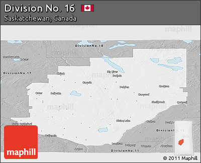 Gray Panoramic Map of Division No. 16