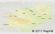 Physical Panoramic Map of Division No. 16, lighten, semi-desaturated