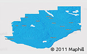 Political Panoramic Map of Division No. 16, cropped outside