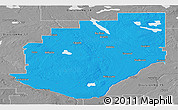 Political Panoramic Map of Division No. 16, desaturated