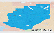 Political Panoramic Map of Division No. 16, lighten