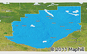 Political Panoramic Map of Division No. 16, satellite outside