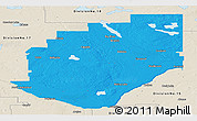 Political Panoramic Map of Division No. 16, shaded relief outside