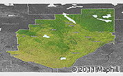 Satellite Panoramic Map of Division No. 16, desaturated