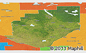Satellite Panoramic Map of Division No. 16, political outside