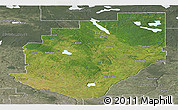 Satellite Panoramic Map of Division No. 16, semi-desaturated