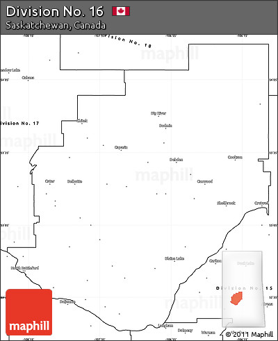 Blank Simple Map of Division No. 16