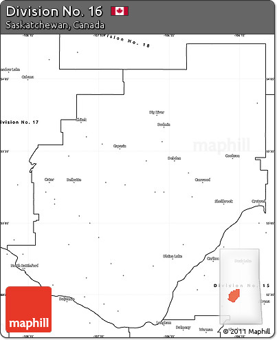 Blank Simple Map of Division No. 16