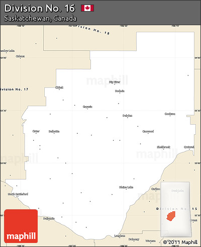 Classic Style Simple Map of Division No. 16