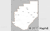 Gray Simple Map of Division No. 16, cropped outside