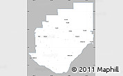 Gray Simple Map of Division No. 16, single color outside