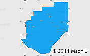 Political Simple Map of Division No. 16, cropped outside