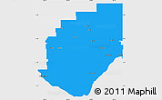 Political Simple Map of Division No. 16, single color outside
