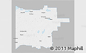 Gray 3D Map of Division No. 17, single color outside