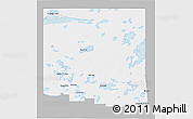 Gray 3D Map of Division No. 18, single color outside