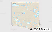 Shaded Relief 3D Map of Division No. 18, cropped outside