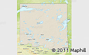 Shaded Relief 3D Map of Division No. 18, physical outside