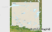 Shaded Relief 3D Map of Division No. 18, satellite outside