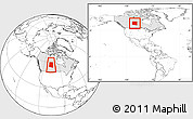 Blank Location Map of Division No. 18, highlighted country, within the entire country