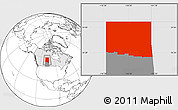 Blank Location Map of Division No. 18, highlighted country, highlighted parent region