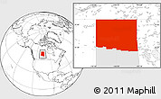 Blank Location Map of Division No. 18, highlighted parent region
