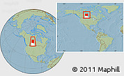 Savanna Style Location Map of Division No. 18, highlighted parent region, within the entire country, hill shading