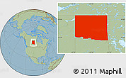 Savanna Style Location Map of Division No. 18, hill shading