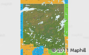 Satellite Map of Division No. 18, political outside