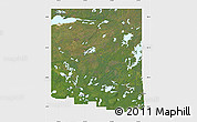 Satellite Map of Division No. 18, single color outside