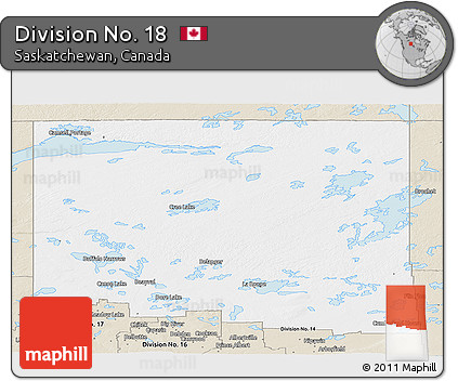 Classic Style Panoramic Map of Division No. 18