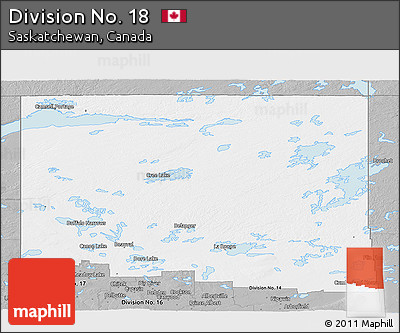 Gray Panoramic Map of Division No. 18