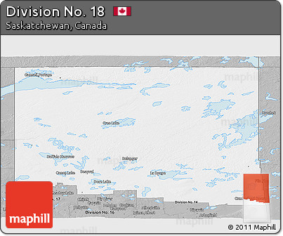 Gray Panoramic Map of Division No. 18