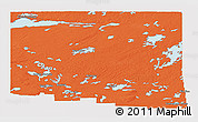 Political Panoramic Map of Division No. 18, cropped outside