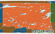 Political Panoramic Map of Division No. 18, darken