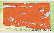 Political Panoramic Map of Division No. 18, physical outside