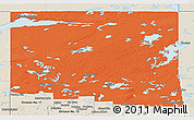 Political Panoramic Map of Division No. 18, shaded relief outside