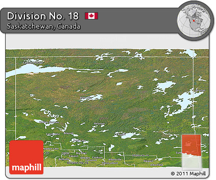 Satellite Panoramic Map of Division No. 18