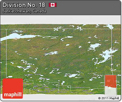 Satellite Panoramic Map of Division No. 18
