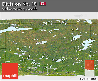 Satellite Panoramic Map of Division No. 18