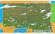 Satellite Panoramic Map of Division No. 18, political outside